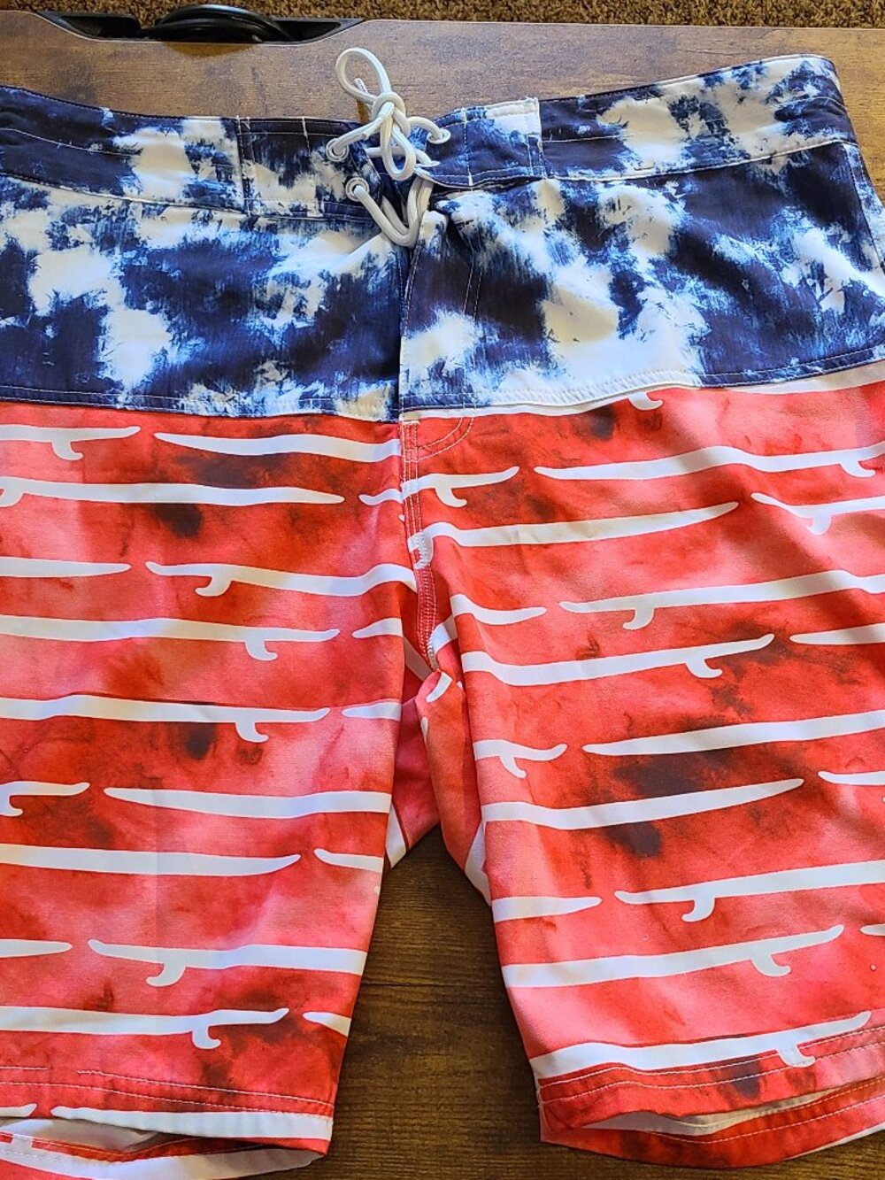 Psycho Tuna Men's Surfing USA Swim Board Shorts Size 34